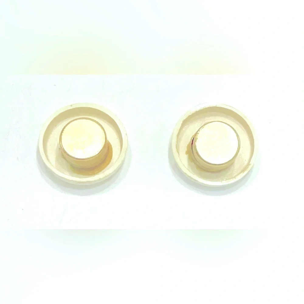 3/$18 Magnetic Earrings Button Gold Metallic Daisy Non-Pierced Rhinestones